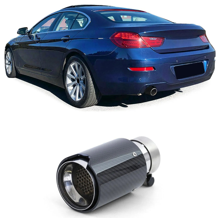 Terminale di Scarico Sportivo Carbonio Nero per BMW Serie 6 F12 F13 dal 11