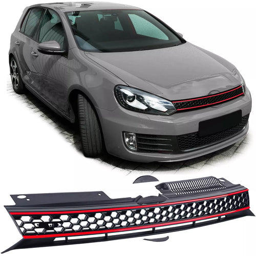 Griglia Sport senza emblema nera rossa adatta per VW Golf 6 anche GTI 08-13