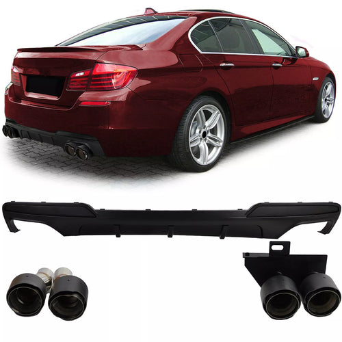 Diffusore posteriore + terminali carbonio per BMW F10 F11 520 523 525 528 530