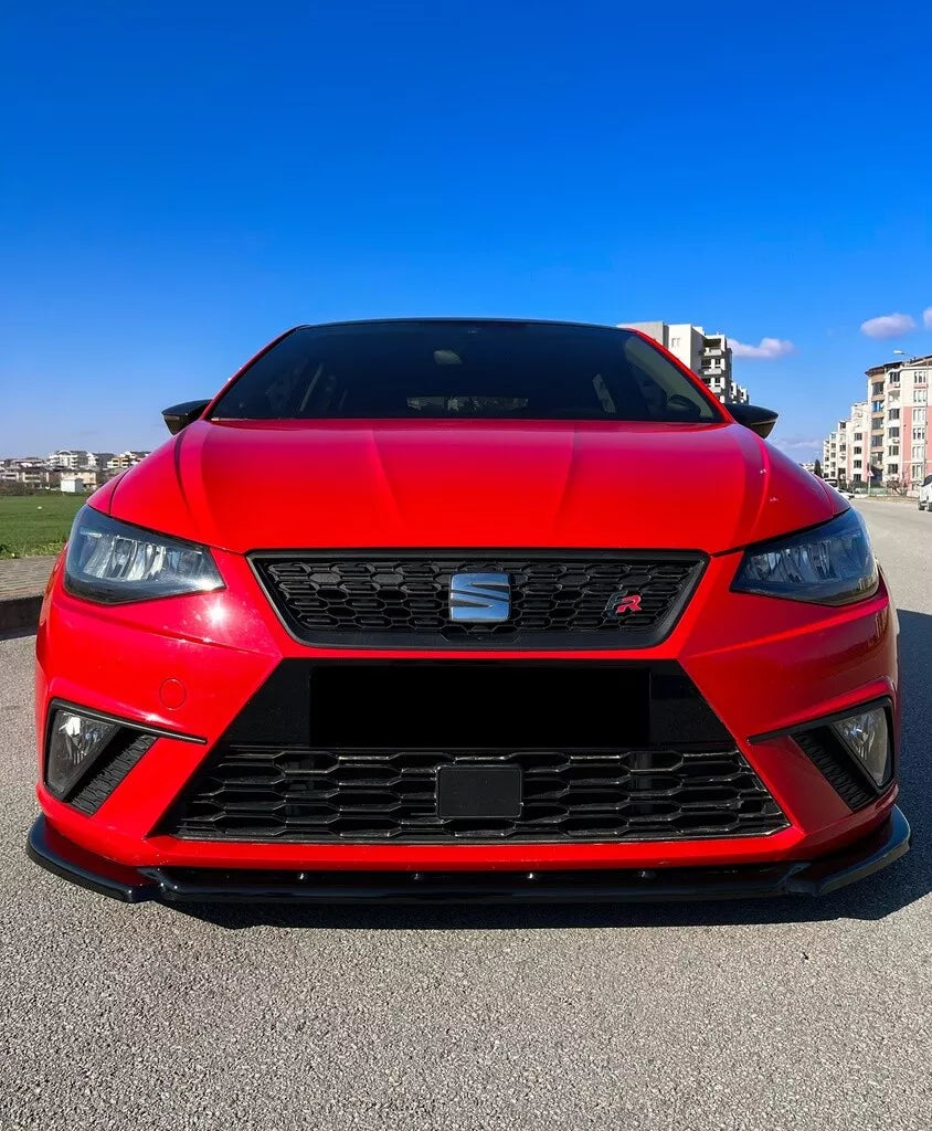 Spoiler anteriore lama Nero Lucido per Seat Ibiza 5 2017-2024