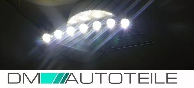 Mercedes S211 W211 LED Luce Diurna TFL R87 Cromo 06-09 Avanguardia Nebbia MOPF