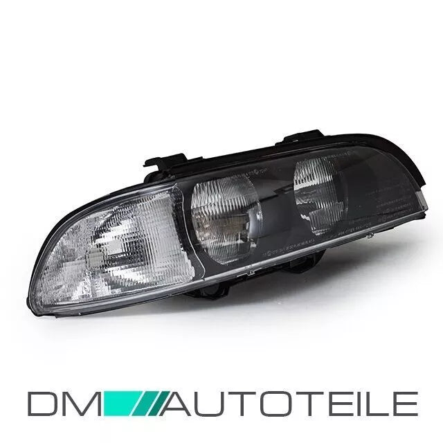 Set fari alogeni RE+ LI H7/HB3 Nero + FRECCE BIANCHE + MOTORE per BMW E39 – vista 3