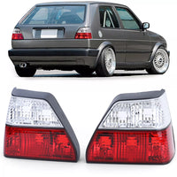 Fanali posteriori rosso bianco cristallo adatti per VW Golf II 2 83-91