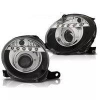 Fari luce diurna a led per Fiat 500 2007-2015 in Nero