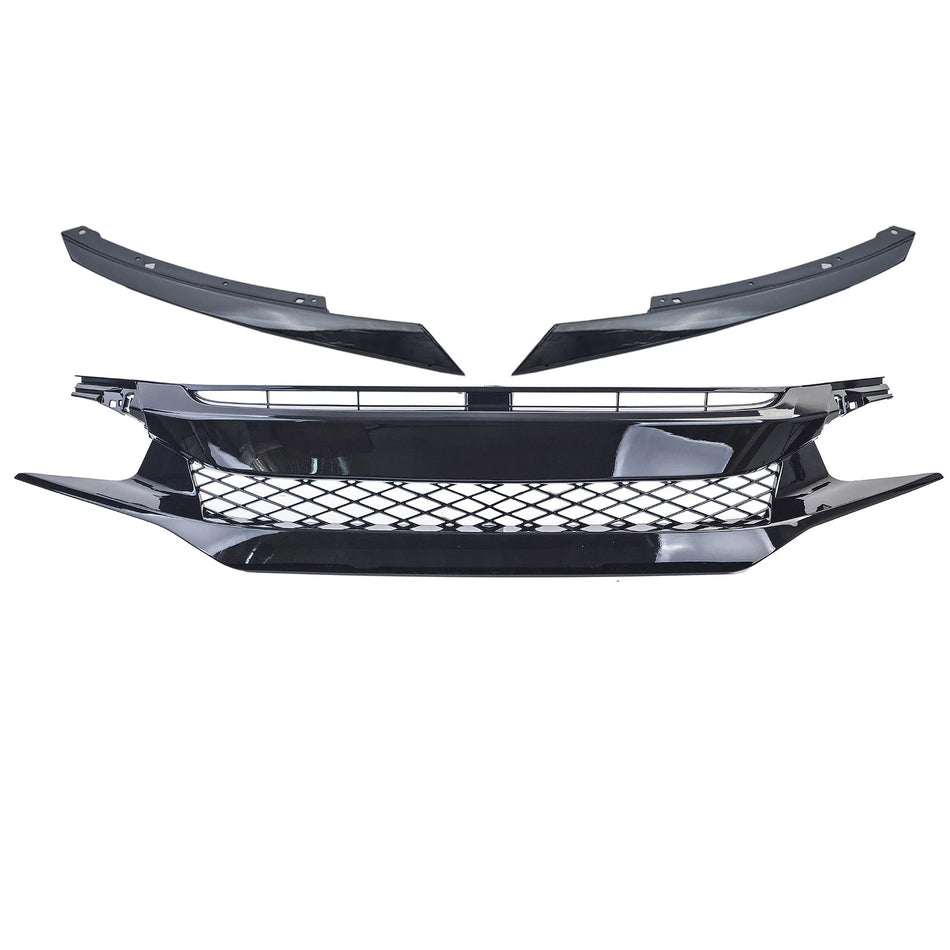 Griglia a nido d'ape Performance nera senza emblema per Honda Civic FK 2016-2020