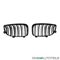 Set Griglia Nero Lucido doppia barra per BMW Serie 1 E81 E82 E87 E88