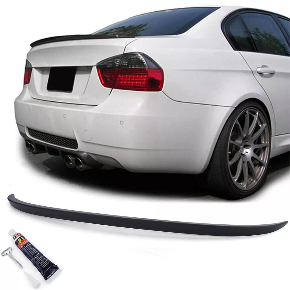 Spoiler posteriore sportivo nero opaco per BMW Serie 3 E90 berlina 05-11