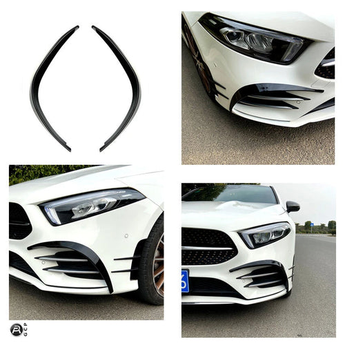 AERO FLAPS NERO anteriore per Mercedes W177 Classe A