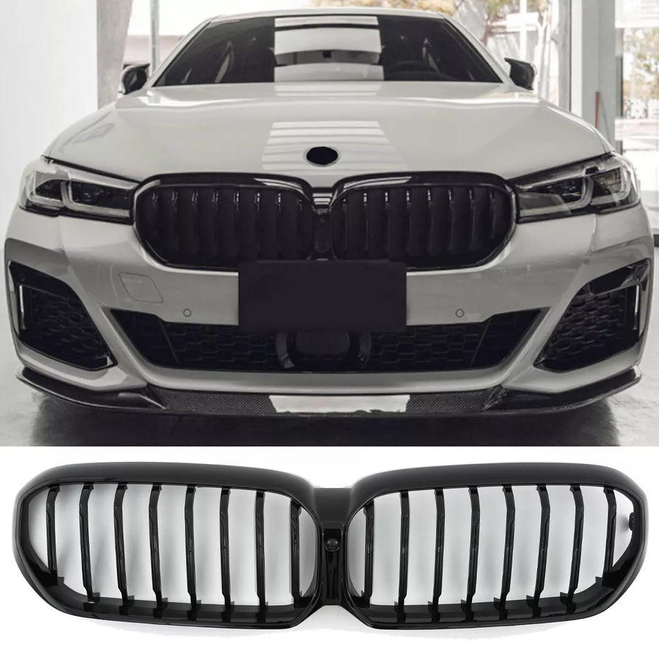 per BMW SERIE 5 G30 G31 LCI SPORT GRIGLIA RADIATORE NERO LUCIDO