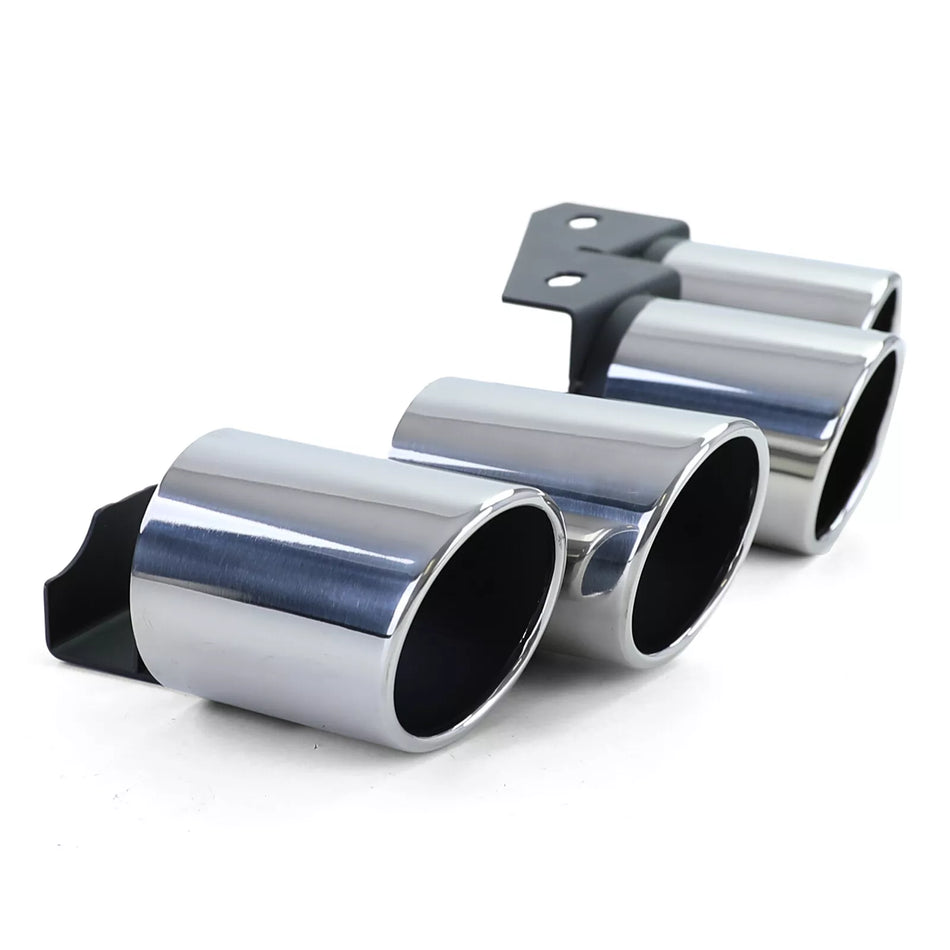 terminali Duplex 4 Tubi Mascherine Acciaio Inox Coppia per Audi A4 2.0 B9 dal 15