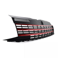 Griglia radiatore senza emblema + listelli rossi per VW T6 Bus Transporter 15-19