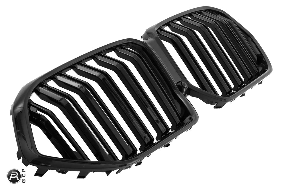 per BMW X6 G06 GRIGLIA RADIATORE DOPPIA BARRA LUCIDA NERO