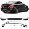 Diffusore posteriore lucido + terminale look 440 per BMW F32 F33 F36 425 428 430