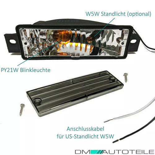 Frecce frecce set fendinebbia Nero per BMW E30 1987