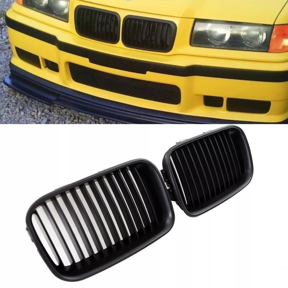 2x Griglia SET Nero Opaco per BMW E36 TUTTI I MODELLI o Compact 90-96