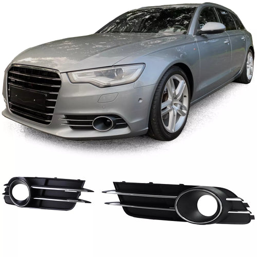 Griglia mascherine paraurti cromata per Audi A6 C7 4G 10-14 senza S-Line