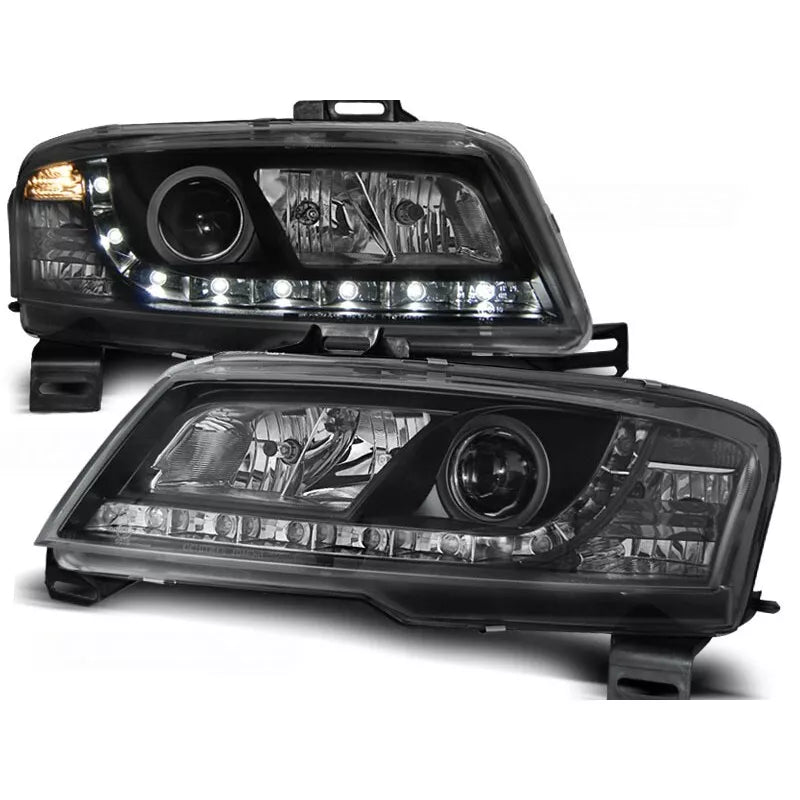 Fari con Luce Diurna LED per Fiat Stilo 2001-2008 in Nero