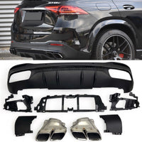 Diffusore + Terminali di Scarico 2X2 (CROMO) per MERCEDES W167 GLE SUV