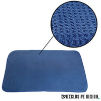 1x DM-Exclusive Panno Microfibra CRYSTAL STAR BLU Finestra Cromato 60x40