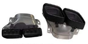 Diffusore + Terminali di Scarico 2X2 (NERO) per MERCEDES X254 CLASSE GLC