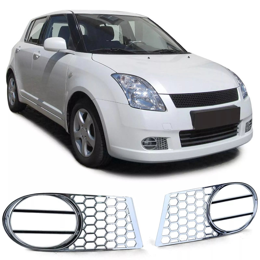 Coprifendinebbia griglia cover cromata per Suzuki Swift MZ EZ 05-08