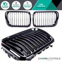 Griglia set Nero Lucido barra singola per BMW Serie 3 E36 lifting 1996