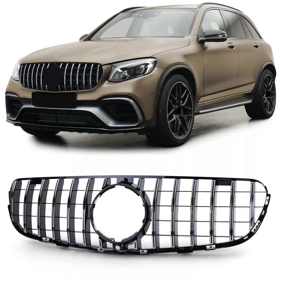 Griglia Sport griglia anteriore nera cromata lucida per Mercedes GLC X253 15-19