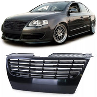 Griglia radiatore sportiva griglia senza emblema nera per VW Passat B6 3C 05-08