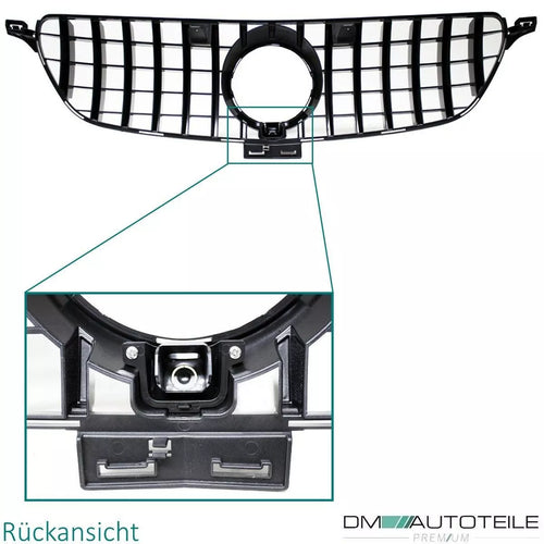 Griglia cromata per Mercedes GLE (ML) W166 15-18 + Sport-Panamericana GT