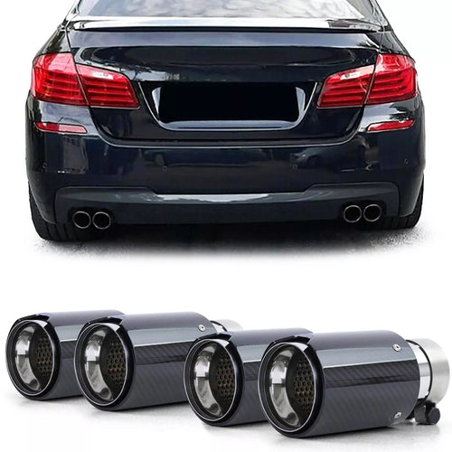 terminali 90 mm sport carbonio nero adatti per BMW Serie 5 F10 F11 10-16