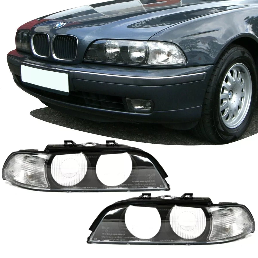 Set dischi sparsi vetro fari bianco anche xeno per BMW E39 95-01