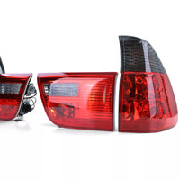 Luci posteriori vetro trasparente rosso nero fumo adatte, per BMW X5 E53 99-03