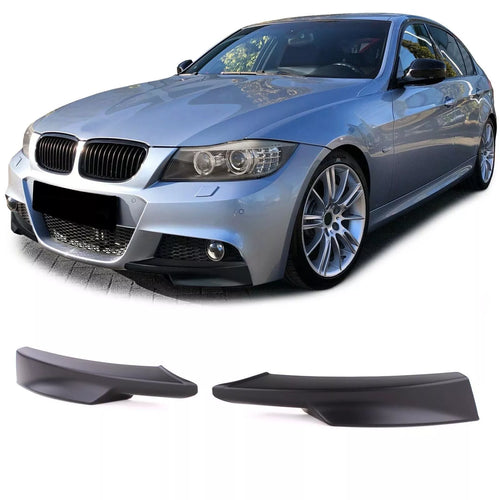 Spoiler anteriore flaps splitter nero opaco adatto per BMW Serie 3 E90 E91 08-12