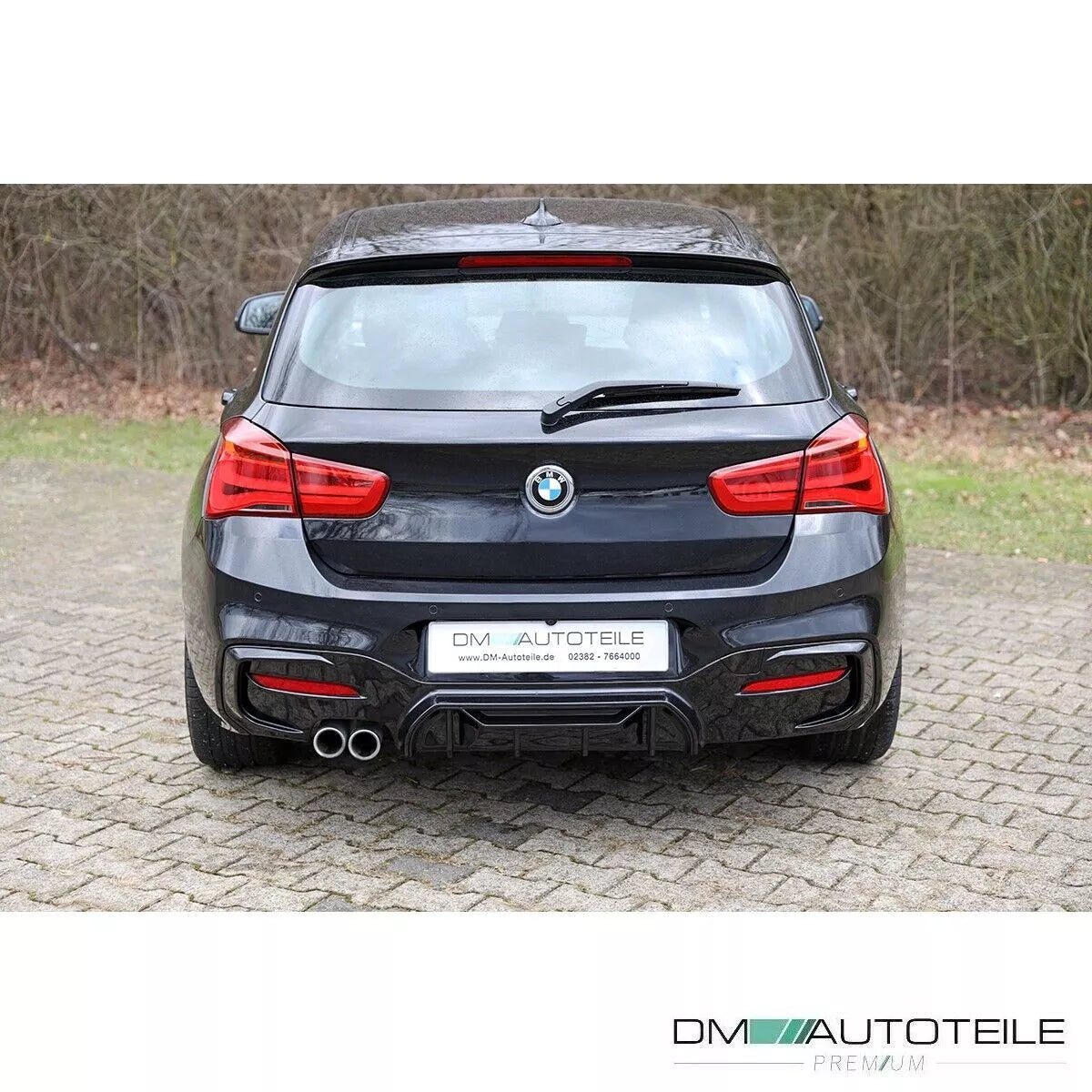 Competition diffusore Nero Lucido per BMW F20 F21 M135 M140 LCI 2015 – vista 3