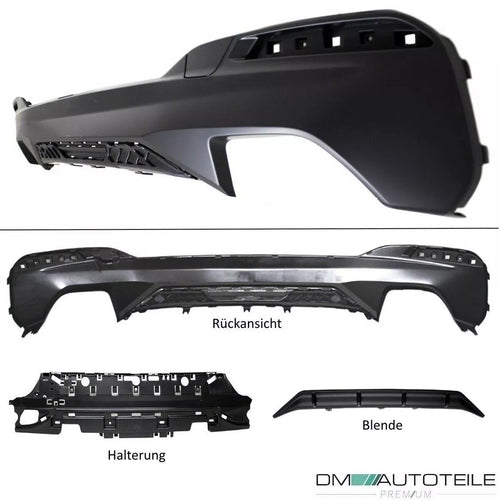 Spoiler anteriore + diffusore Nero per BMW G30 G31 M