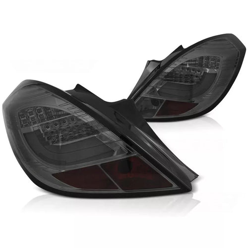 Fanali posteriori a LED Lightbar per Opel Corsa D (3 porte) 2006-2014 fumo