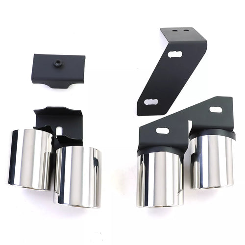 terminali Duplex 4 Tubi Mascherine Acciaio Inox Coppia per Audi A4 2.0 B9 dal 15