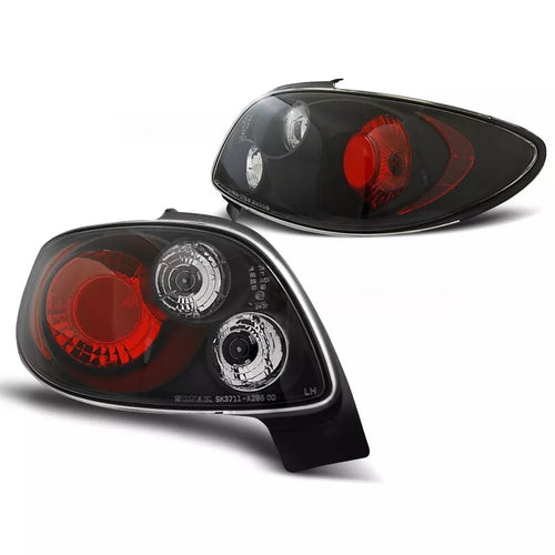 Upgrade fanali posteriori per Peugeot 206 CC 1998-2017 in Nero