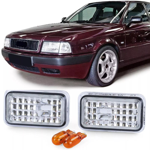 Frecce laterali vetro trasparente cromate per Audi 80 90 100 A6 C4 200 V8
