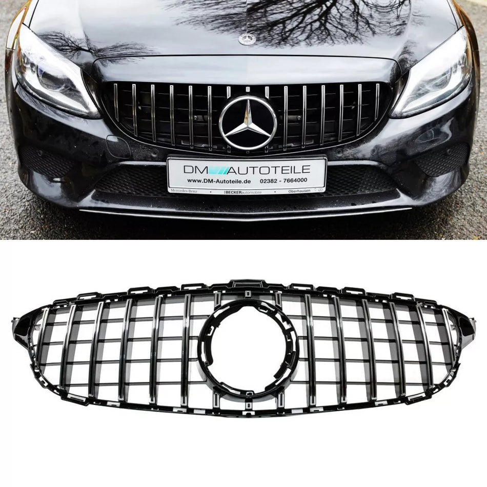 Griglia cromata per Mercedes Classe C W205 S205 Mopf Sport-Panamericana
