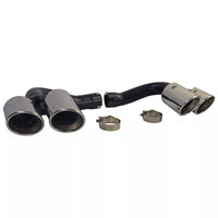 terminali doppio tubo cromato adatti, per BMW X6 E71 08-14 Diesel 30d 40d