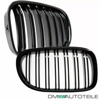 Griglia doppia barra nera BRILLANTE per BMW Serie 7 F01 F02 08-15