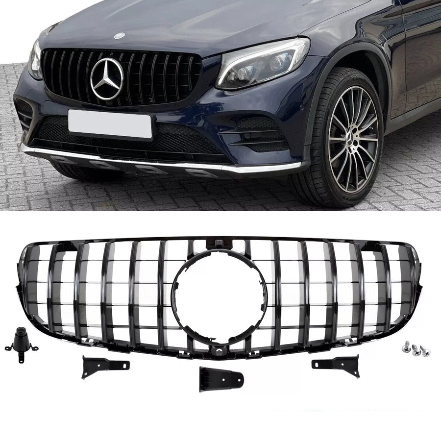 Griglia nera per Mercedes GLC X253 +360° fotocamera Sport-Panamericana GT