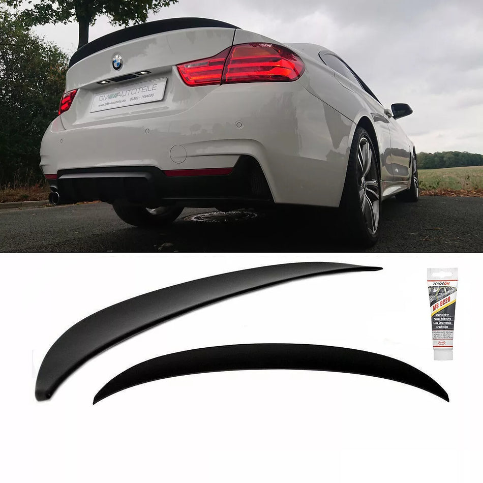Spoiler Posteriore Nero Opaco per BMW Serie 4 F32 Posteriore +