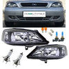 Set fari Opel Astra G Nero vetro H7/HB3 +8 pezzi lampadine SET COMPLETO
