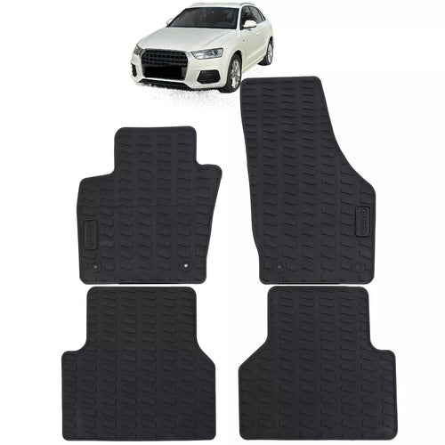 Tappetini Auto Gomma Nero Set Premium per Audi Q3 8U 2012-2018