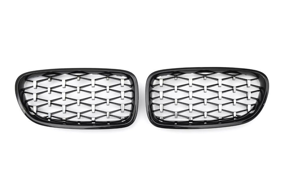 per BMW SERIE 5 F10 F11 GRIGLIA RADIATORE DIAMANTE NERO LUCIDO