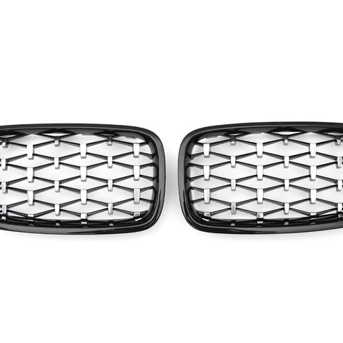 per BMW SERIE 5 F10 F11 GRIGLIA RADIATORE DIAMANTE NERO LUCIDO
