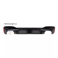 Diffusore posteriore Evo Nero Lucido carbonio per BMW Serie 5 G30 G31 M