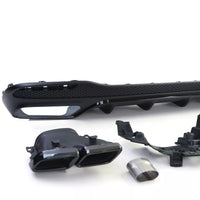 Set Diffusore Posteriore Sport + Terminali Nero per Mercedes GLS X166 15-19